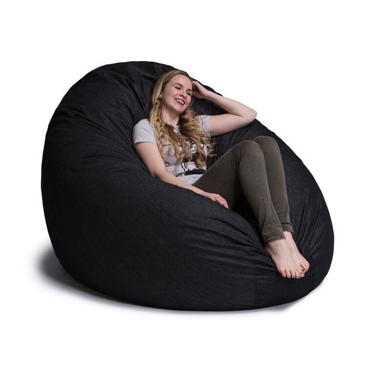 Jaxx Cocoon 6 Foot Bean Bag Chair Denim Black Reviews